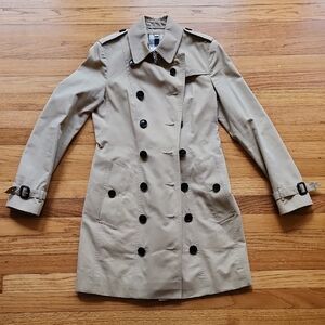 Burberry Tan Double-Breasted Trench Coat Size 4